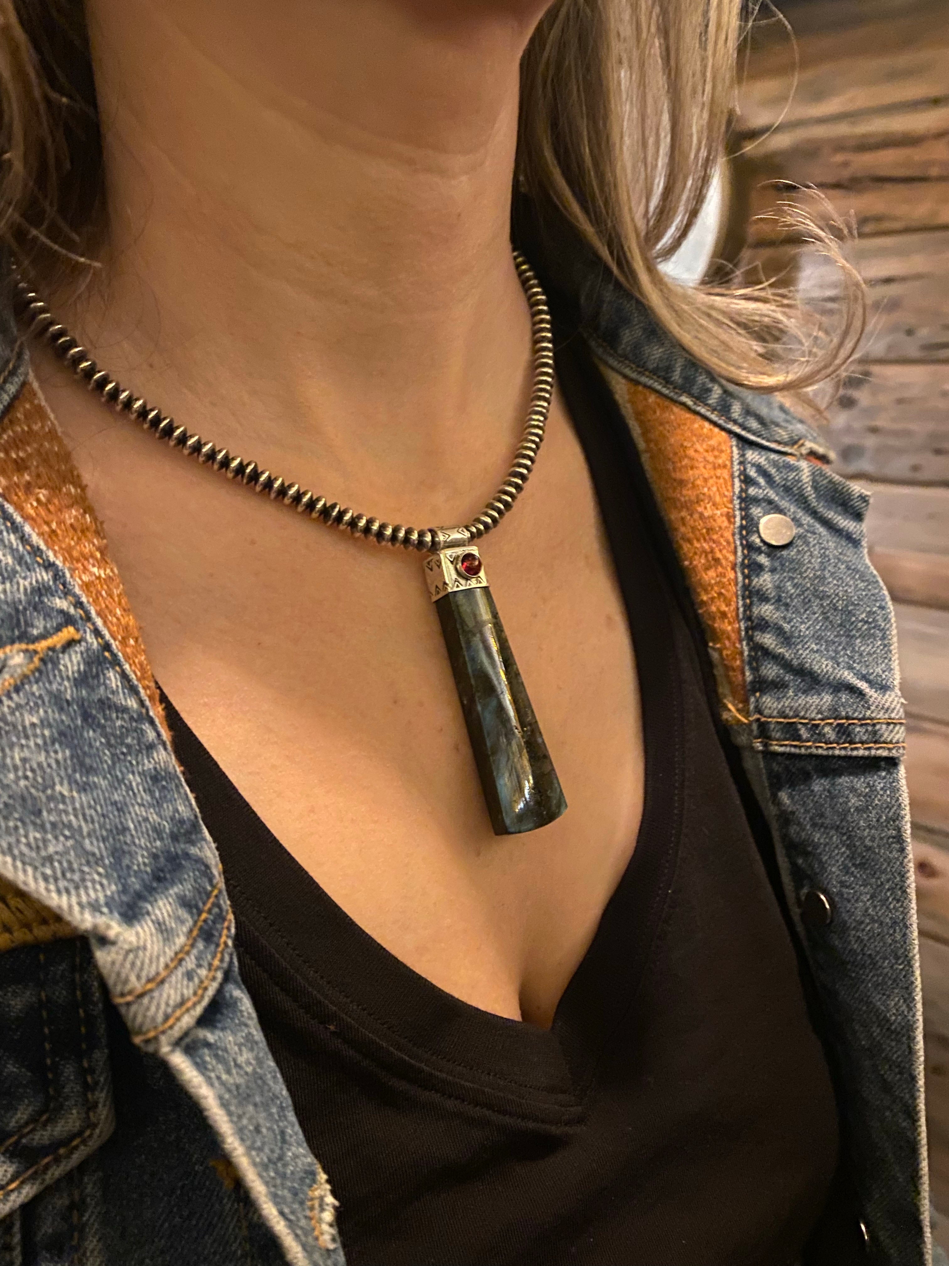 Labradorite & Garnet Necklace