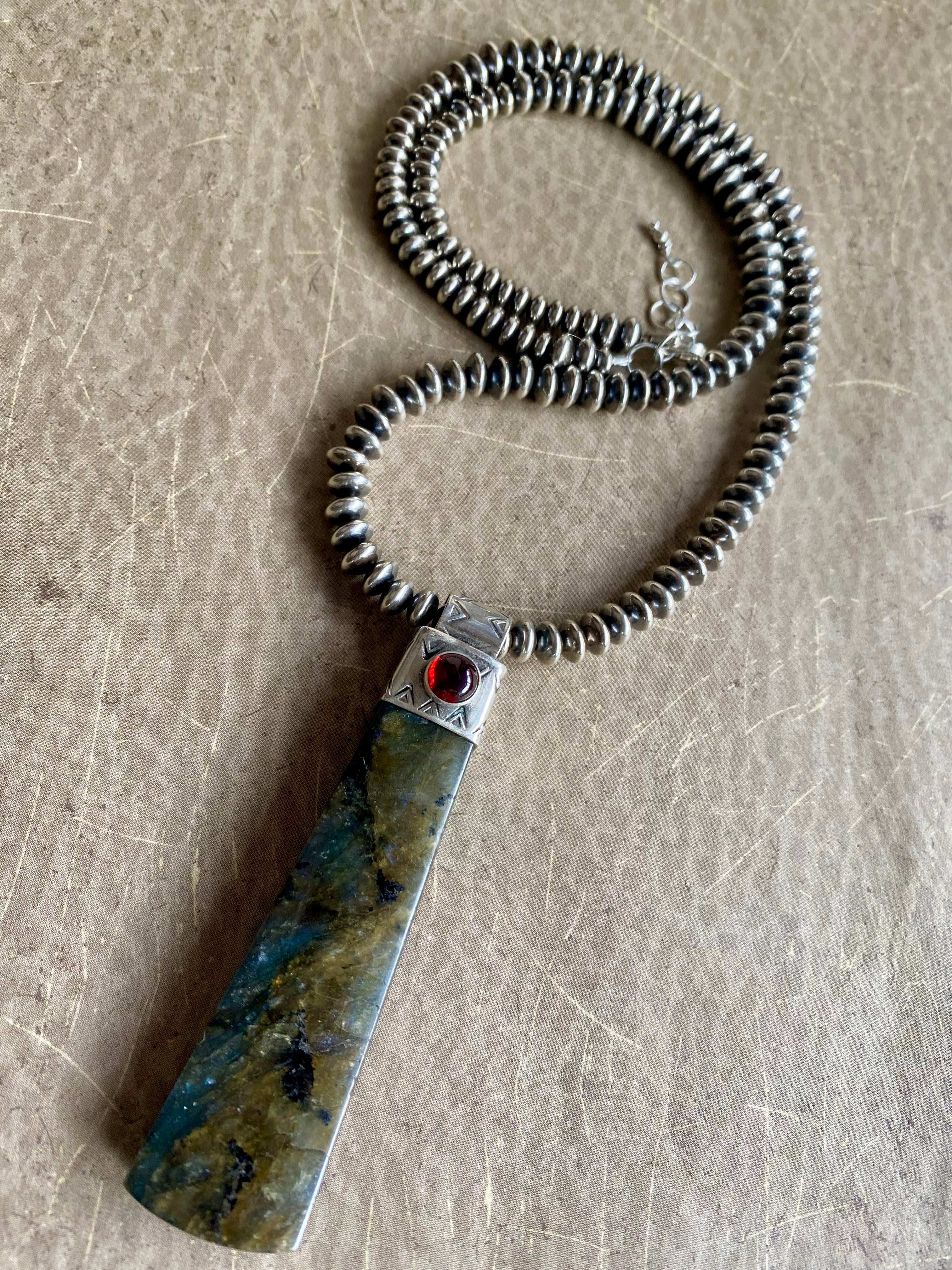 Labradorite & Garnet Necklace