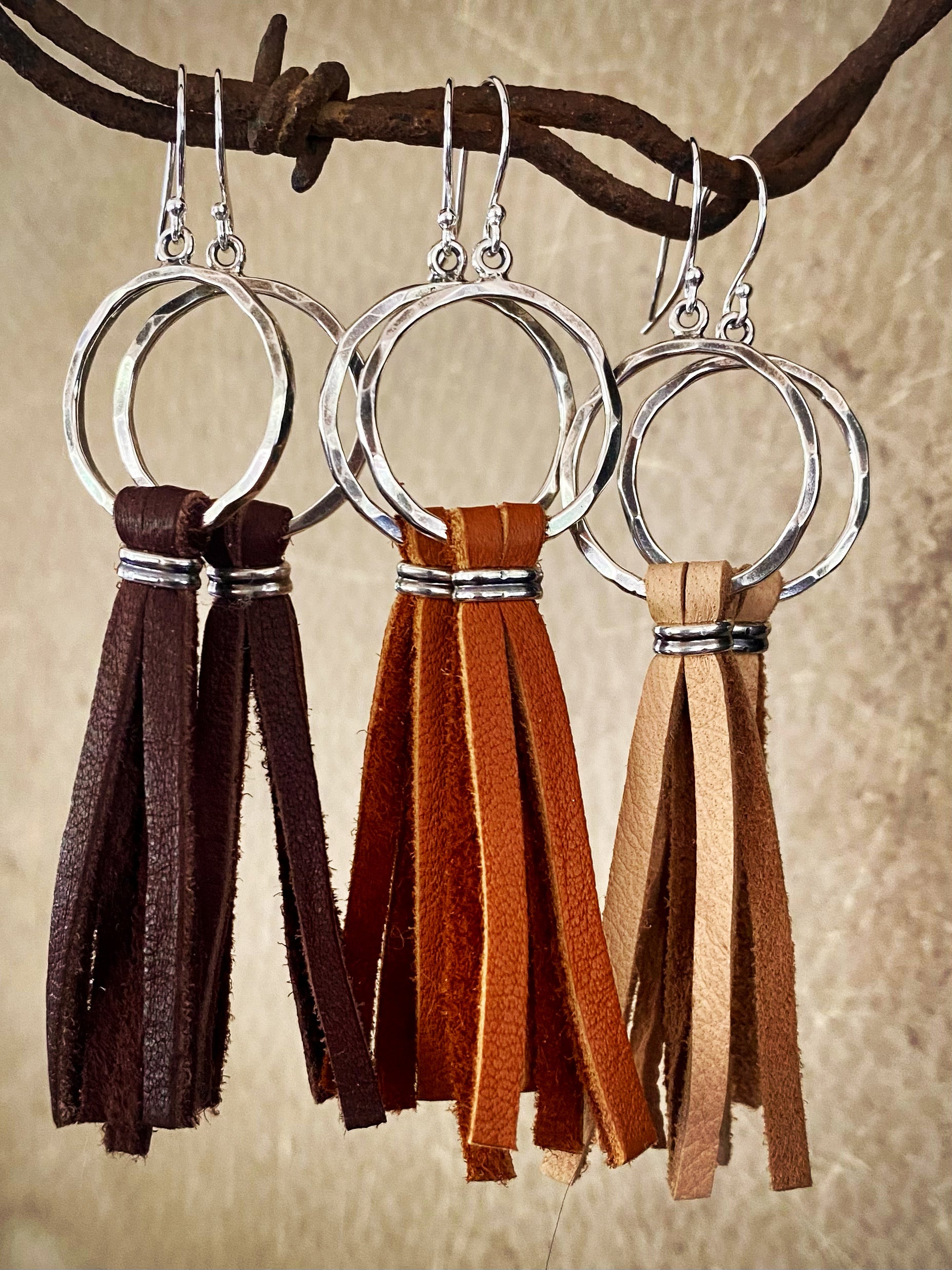 Leather Fringe Earrings