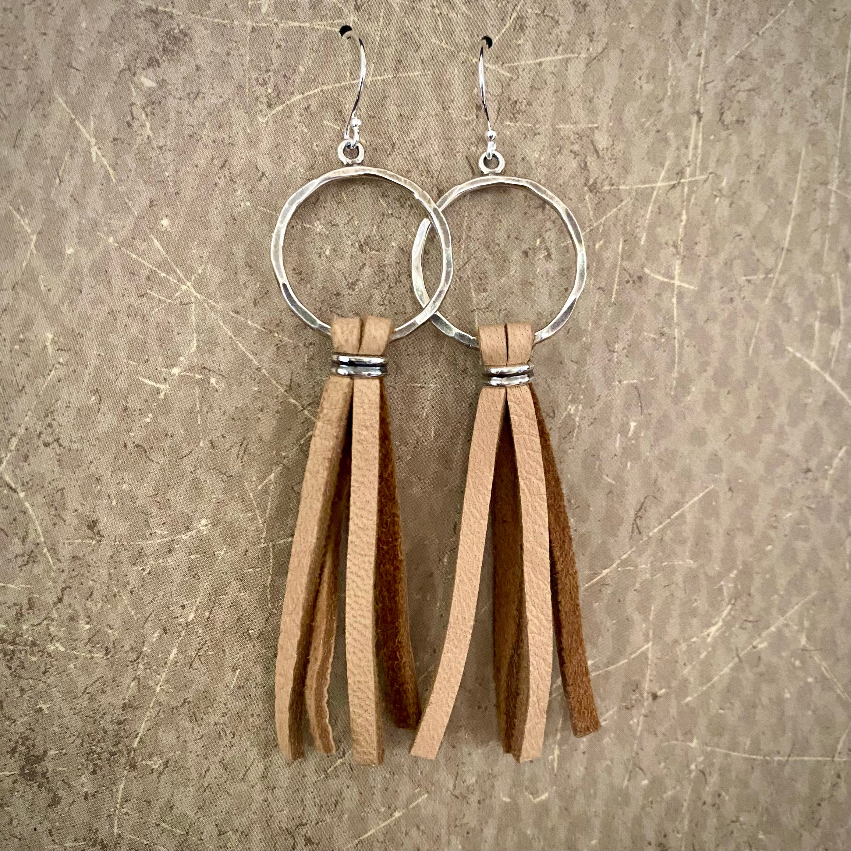 Leather Fringe Earrings