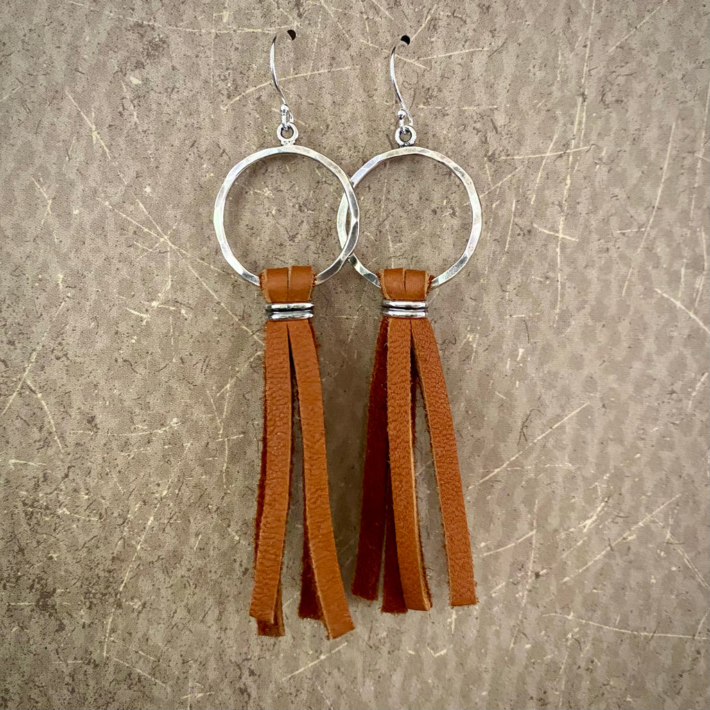 Leather Fringe Earrings