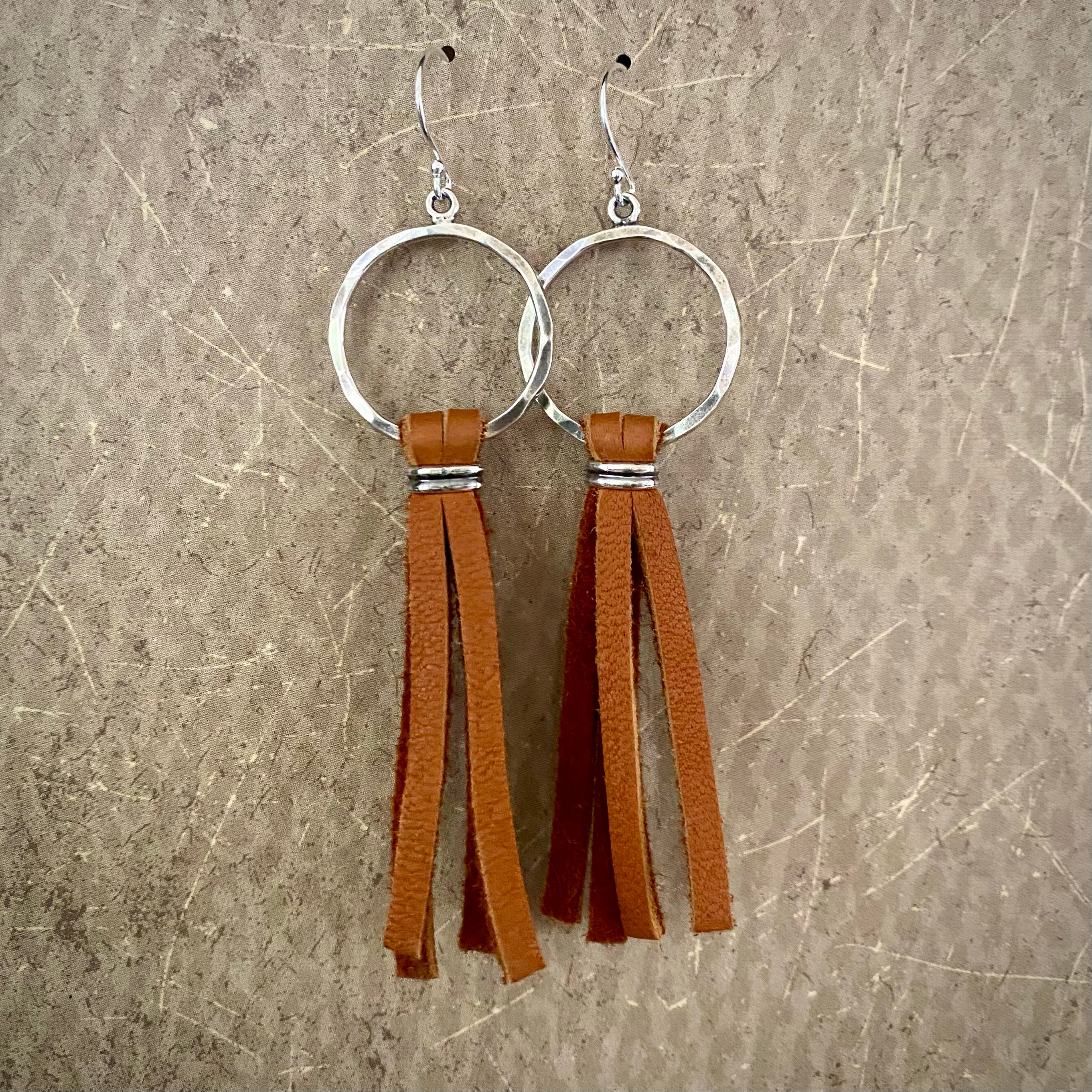 Leather Fringe Earrings