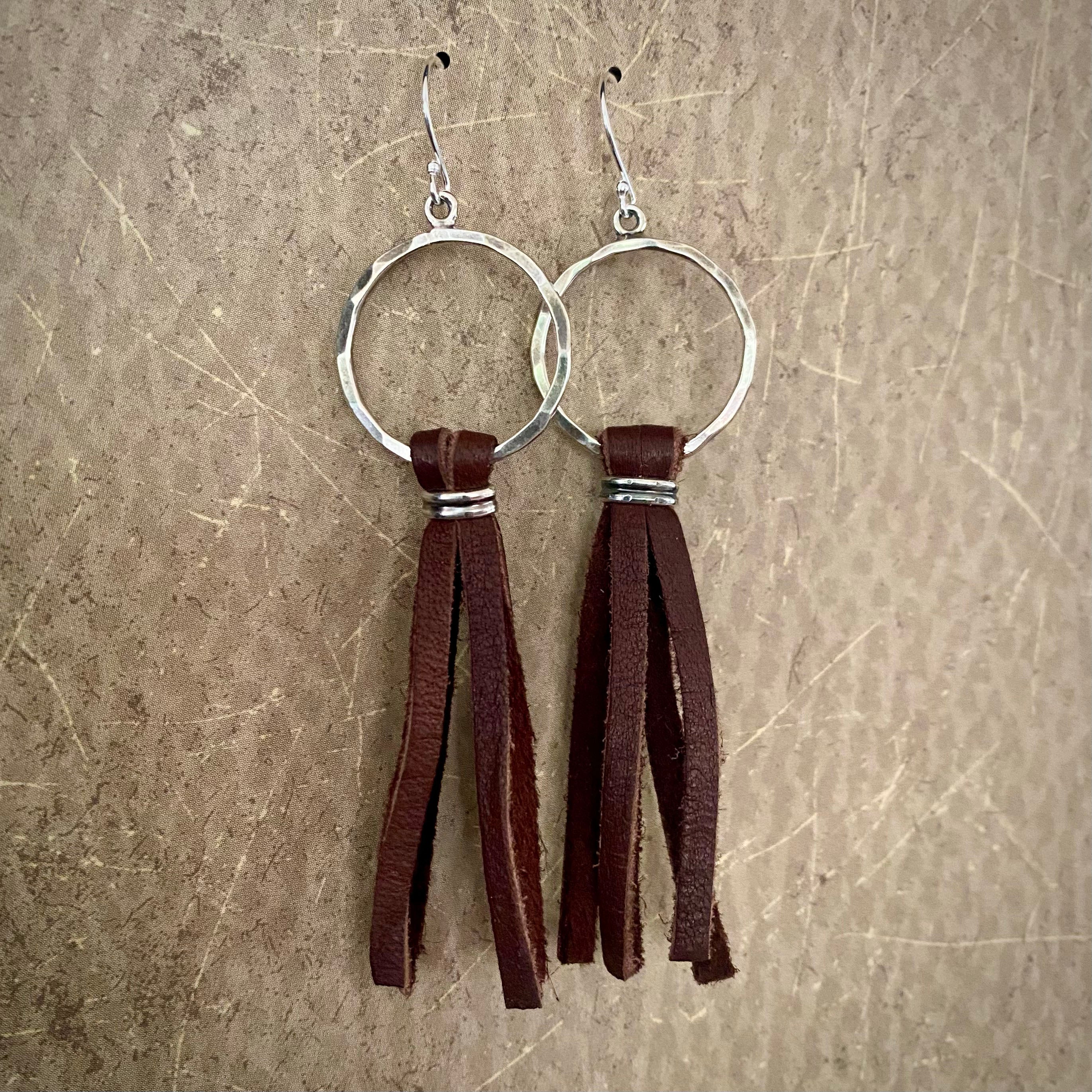 Leather Fringe Earrings