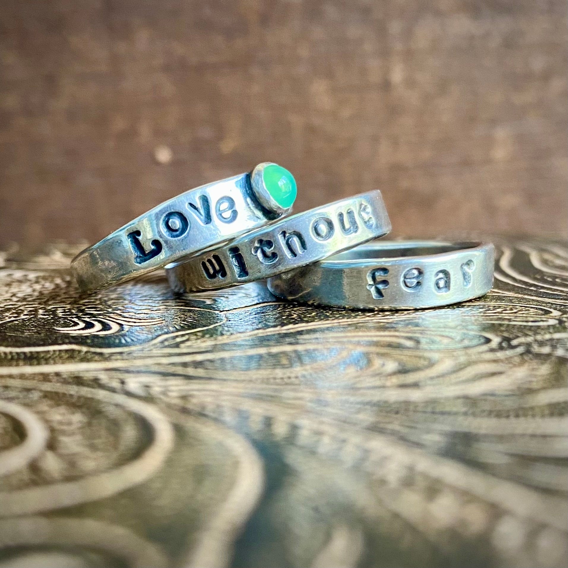 Sassy Stacks (Love without fear, Chrysoprase)