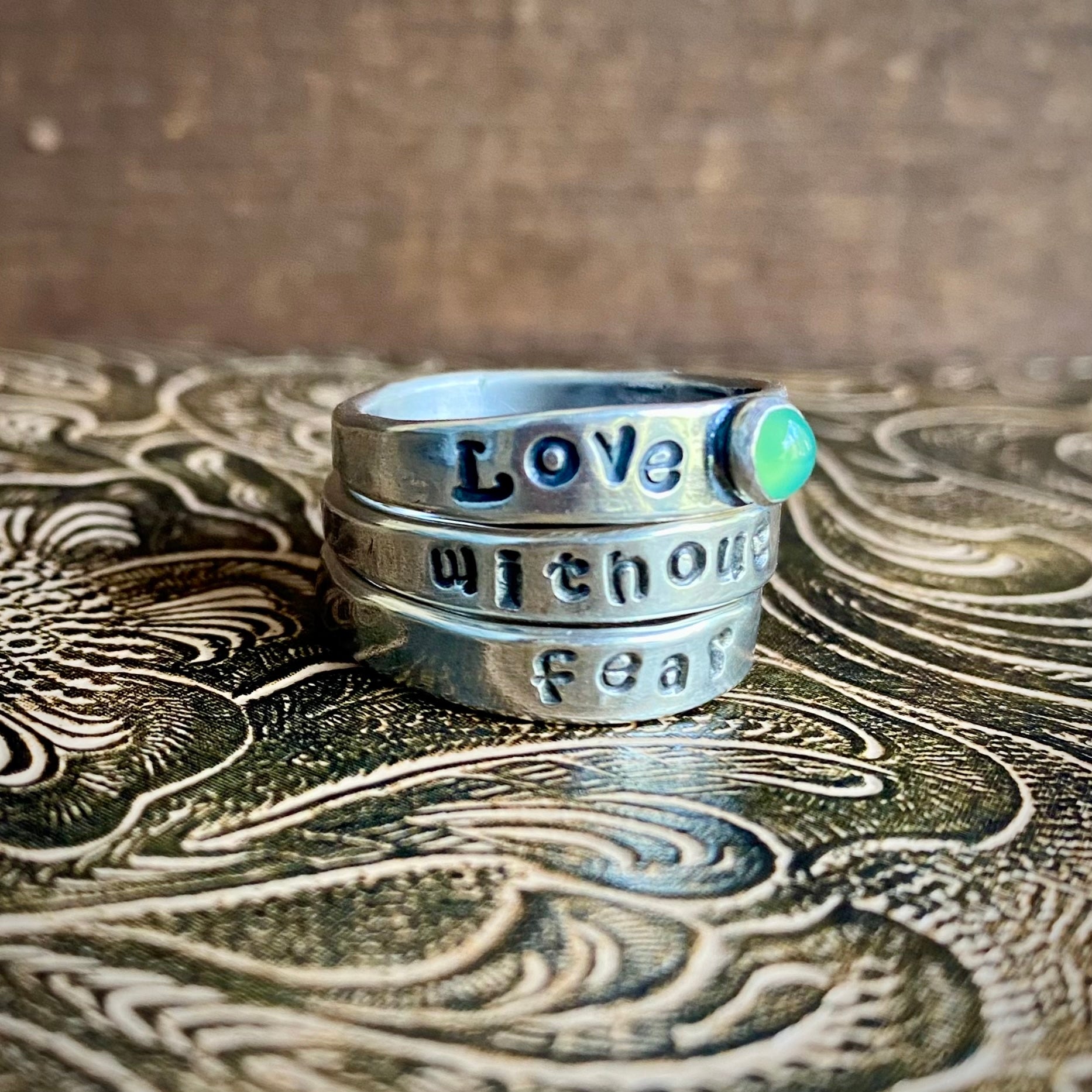 Sassy Stacks (Love without fear, Chrysoprase)