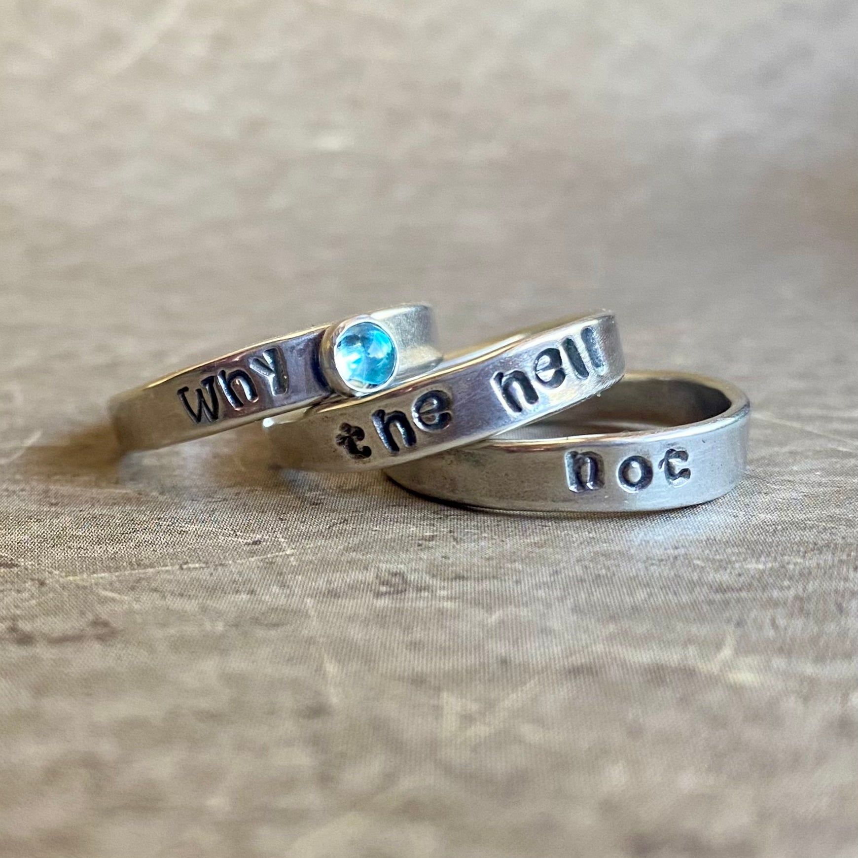 Sassy Stacks (Why the hell not, Blue Topaz)